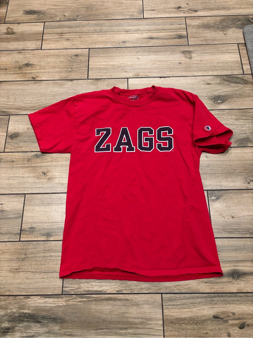 Champion Gonzaga Bulldogs Zags Red Graphic T-Shirt Mens Medium⁠